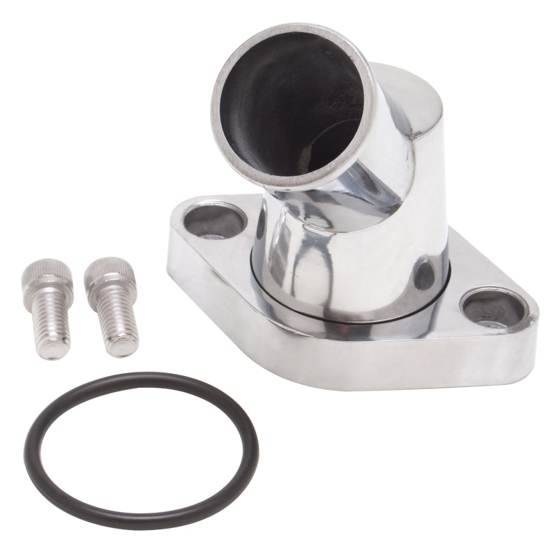 Edelbrock Waterneck Sbc/BBC 45-Degree Two-Piece Cast SwIVel Polished 4817 4817 Photo - Primary