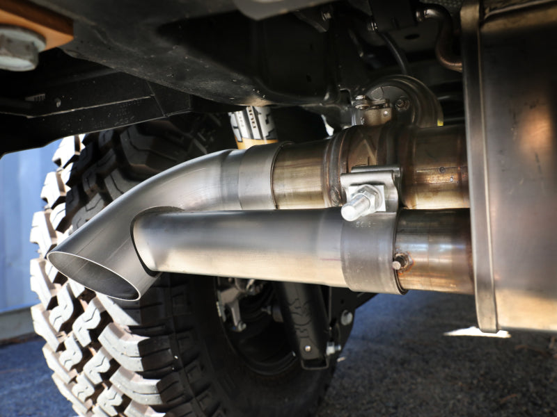 aFe MACHForce XP 304 Stainless Steel Exhaust Tip Upgrade 21-23 Jeep Wrangler JL Rubicon 49C38102-H 49C38102-H Photo - Mounted