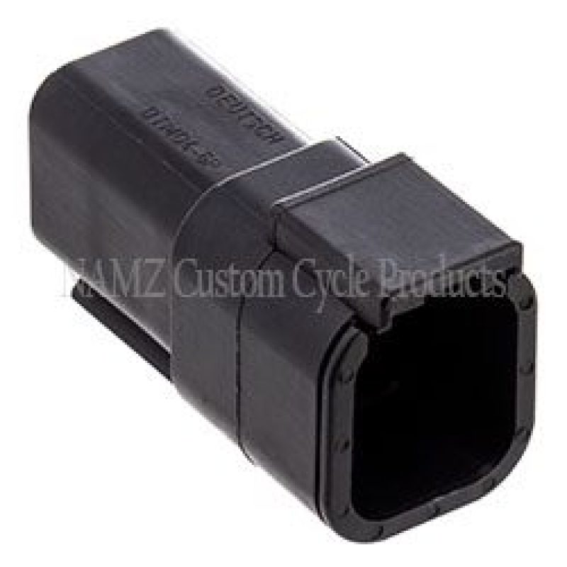 NAMZ Deutsch DTM 6-Position Receptacle w/6 Stamped Terminals & Wedgelock - Black (HD 74106-98BK) MDR-6B MDR-6B Photo - Primary