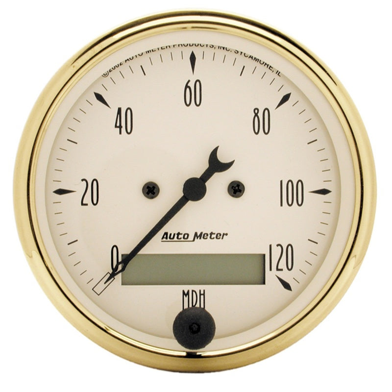 AutoMeter Gauge Speedometer 3-1/8in. 120MPH Elec. Prog. W/ Lcd Odo Golden Oldies 1588 1588 Photo - Primary