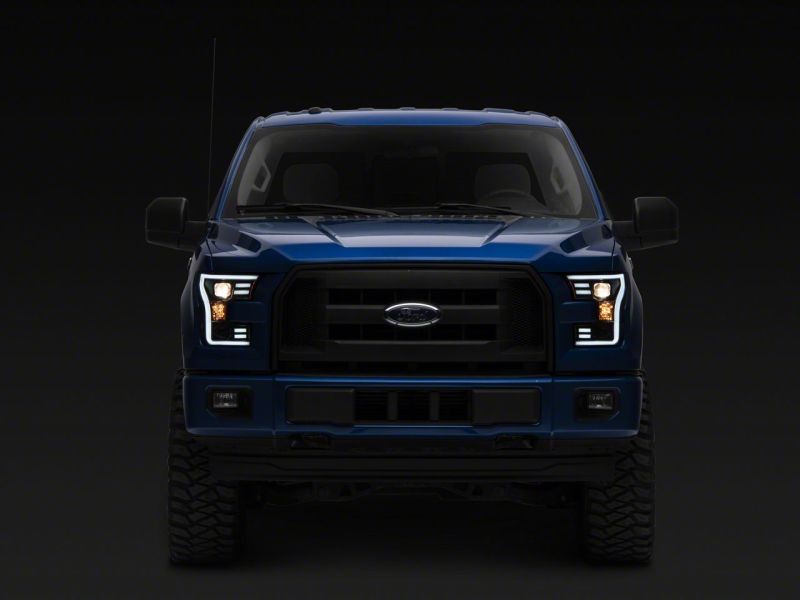 Raxiom 15-17 Ford F-150 G3 Projector Headlights w/ LED Accent- Blk Housing (Clear Lens) T542837 T542837 Photo - Close Up