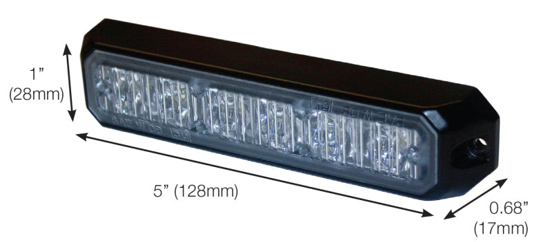 Hella MS6 Mini LED Lightheads L/HEAD 12-24V AMB H22890051 Technical Drawing