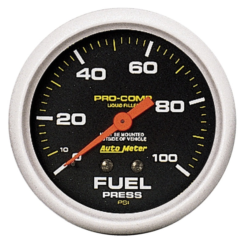 Autometer 2-5/8" Fuel Pressure, 0-100 Psi, Mechanical, Liquid Filled, Pro-Comp 5412 Photo - Primary
