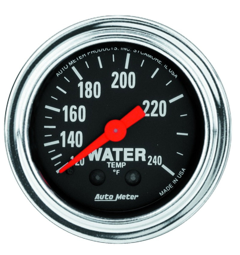 Autometer 2-1/16" Water Temperature, 120-240 °F, 12 Ft., Mechanical, Traditional 2433 Photo - Primary