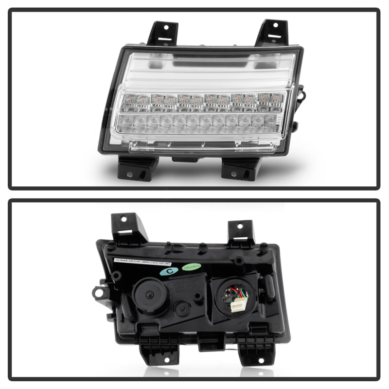 Spyder Jeep Wrangler 2018-2019 (LED Model Only) LED Front Bumper Lights - Sequential Signal - Chrome 5086792 5086792 User 1