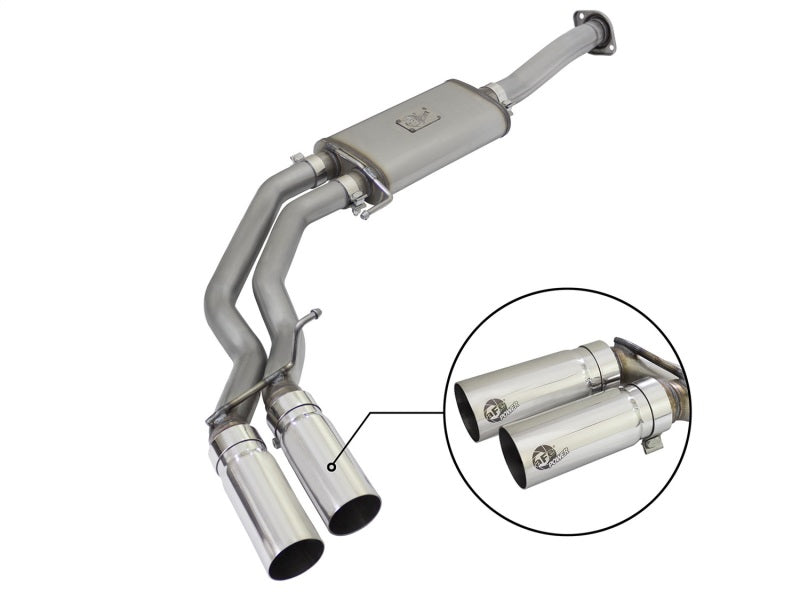 aFe Cat Back Exhaust Polished - Ford F-150 15-16 49-43081-P Photo - Primary