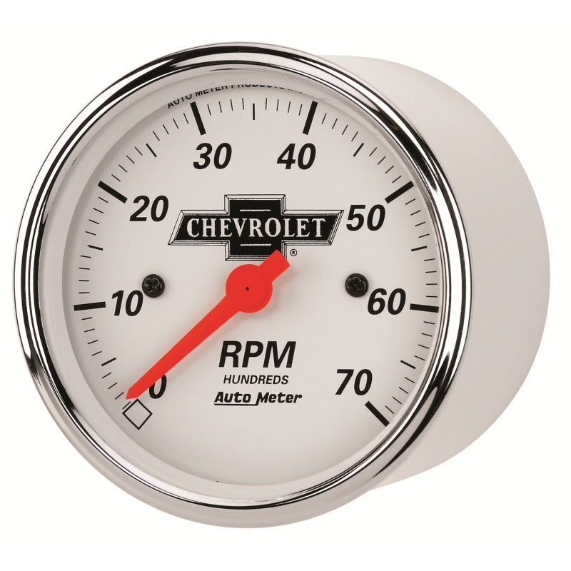 Autometer Gauge, Tachometer, 3 1/8", 7k RPM, In-Dash, Chevrolet Heritage Bowtie 1398-00408 User 2