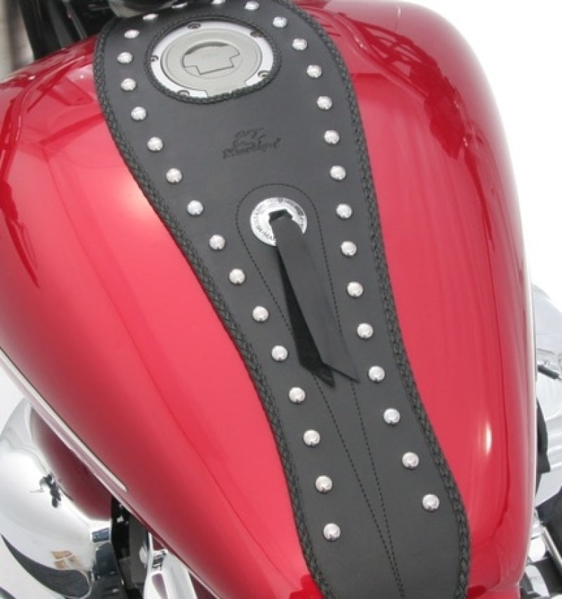 Mustang Motorcycle Mustang 07-17 Yamaha V-Star 1200,V-Star 1300 Tourer,V-Star 1300 Deluxe Tank Bib w/Studs- Black 93204 93204 Photo - Primary