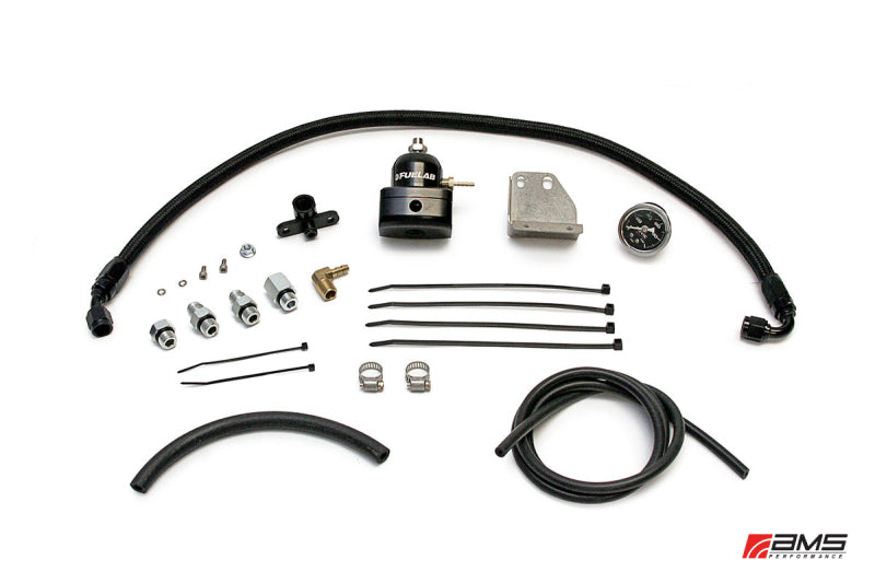 AMS Performance 08-15 Mitsubishi EVO X Fuel Pressure Regulator Kit - Black AMS.04.07.0001-1 AMS.04.07.0001-1 Photo - Primary