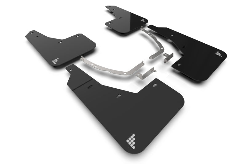 Rally Armor 22-24 Hyundai Ioniq 5 Black UR Mud Flap Silver Battery Logo MF87-BAT-BLK-SIL MF87-BAT-BLK-SIL Photo - Primary