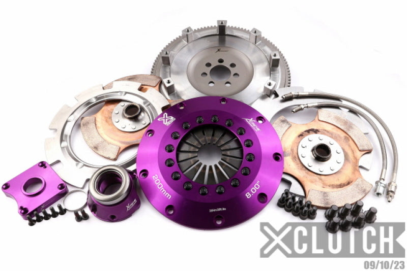XCLUTCH 07-17 Mitsubishi Lancer EVO X 2.0L 8in Twin Solid Ceramic Clutch Kit XKMI20683-2E XKMI20683-2E Photo - Primary