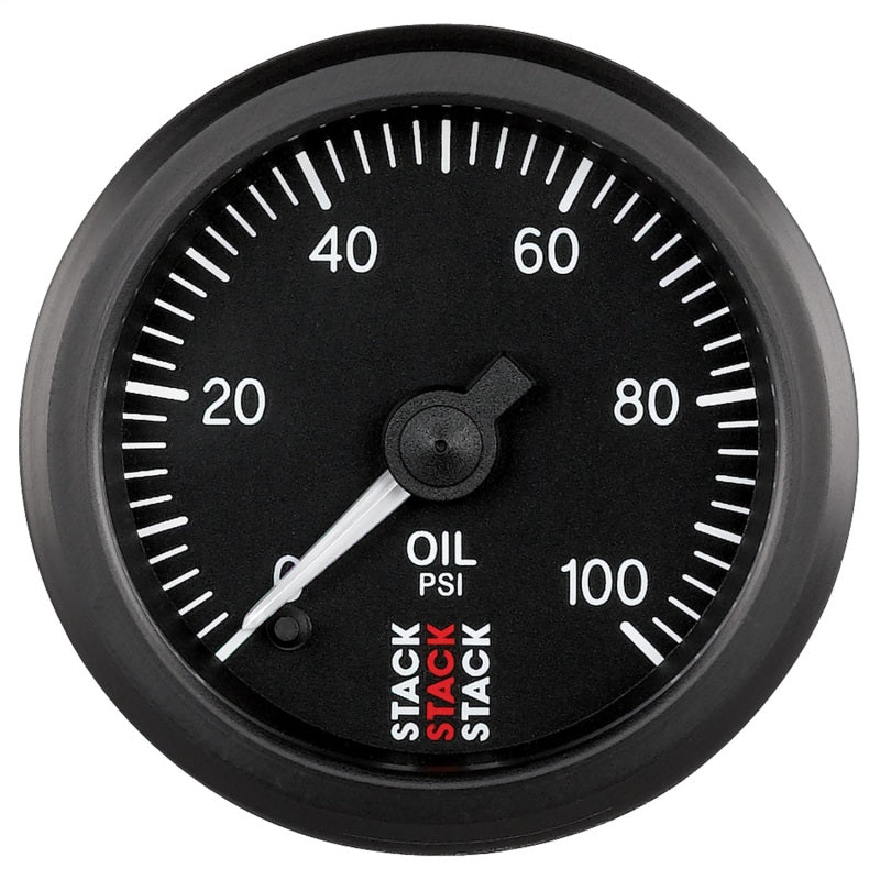 Autometer Stack 52mm 0-100 PSI 1/8in NPTF Male Pro Stepper Motor Oil Pressure Gauge - Black ST3302 ST3302 Photo - Primary