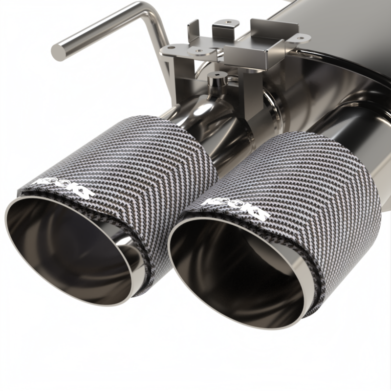 Kooks Headers Kooks 18-24 Ford Mustang GT 5.0 3in. Valved Touring Cat-Back Exhaust - Carbon Tips 11514570 11514570 Photo - Unmounted
