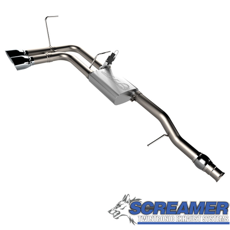 QTP 14-18 Chevy Silverado 1500 4.8L/5.3L EC/CC SB 304SS Screamer Cat-Back Side Exit w/4.5in Tips 410014 410014 Photo - Primary