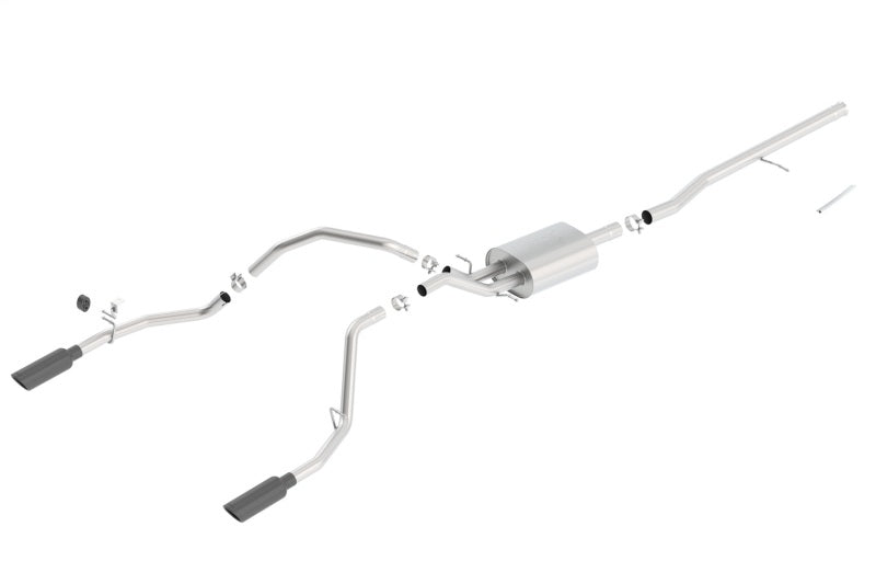 Borla 14 Silv/Sierra C/B Exh ATAK 1500 5.3L V8 AT/MT 2&4WD Ext Cab (78.7) WB - Black Chrome 140537BC 140537BC Photo - Primary