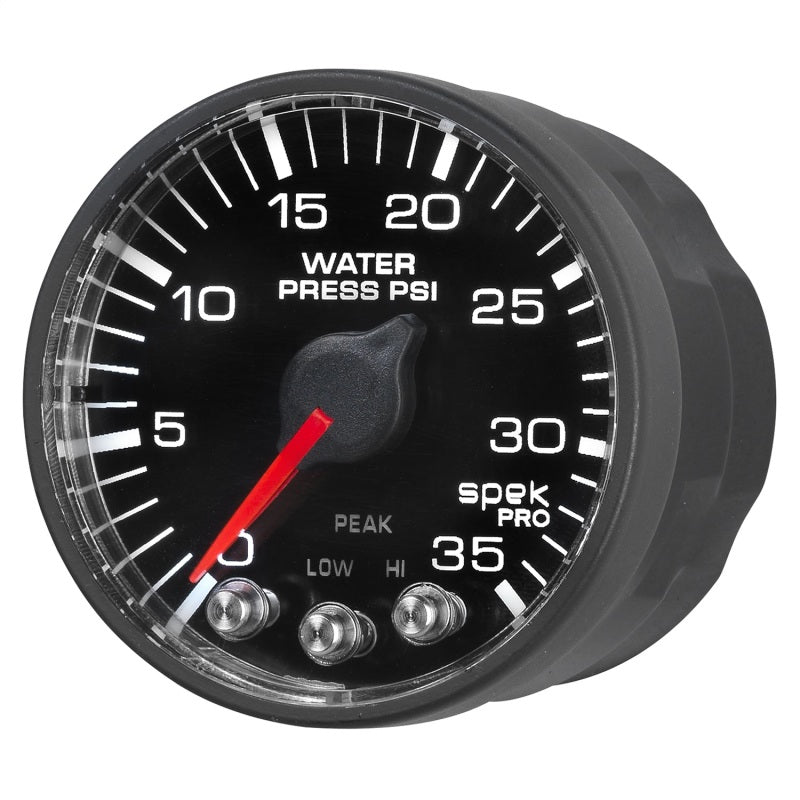Autometer Spek-Pro Black Series; Water Pressure Gauge; Elect P343328 User 3