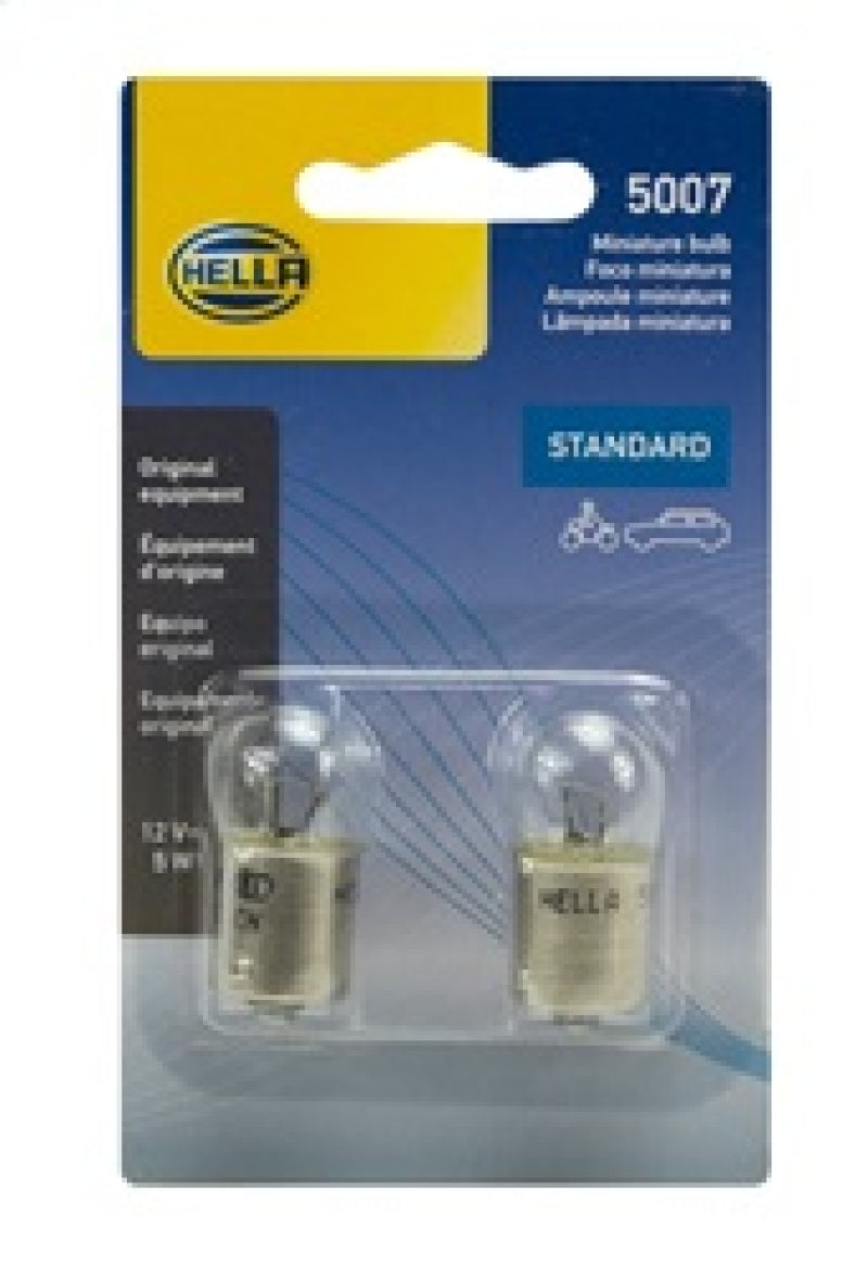 Hella Bulb 5007 12V 5W Ba15S B6 (2) 5007TB 5007TB Photo - in package