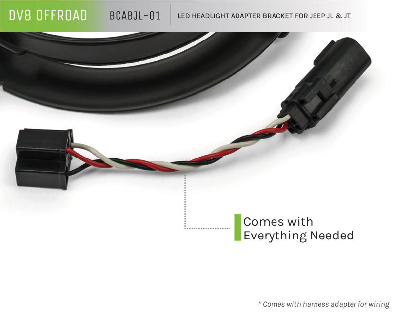 DV8 Offroad 18+ Jeep JL/Gladiator TJ / 7in Headlights Adapter Kit BCABJL-01 BCABJL-01 Product Brochure - a specific brochure describing a Product