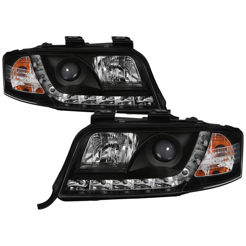 Spyder Audi A6 02-04 Projector Headlights Halogen Model Only - DRL Black PRO-YD-ADA601-DRL-BK 5008657 5008657 Photo - Primary