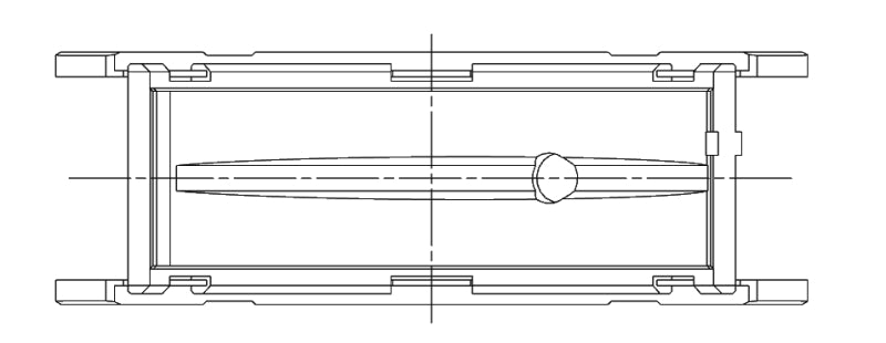 ACL BMW B58B30/S58B30 3.0L Inline 6 .025mm Oversized Main Bearings 7M1512H-.025 7M1512H-.025 Technical Drawing