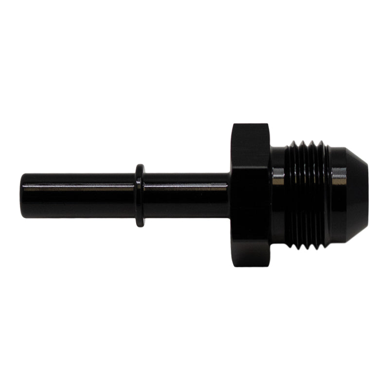 DeatschWerks 8AN Male Flare to 5/16in Male EFI Quick Connect Adapter - Anodized Matte Black 6-02-0138-B 6-02-0138-B Photo - Primary
