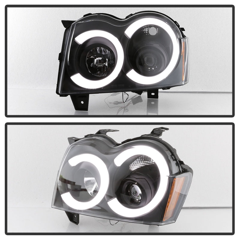 Spyder 05-07 Jeep Grand Cherokee - Light Bar Projector Headlights - Black - PRO-YD-JGC05V2-LB-BK 5086129 5086129 Photo - Unmounted