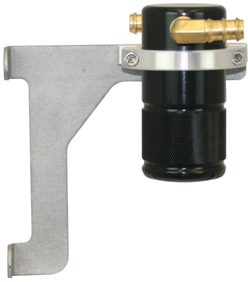 Moroso 12-18 Jeep 3.6L JK Air/Oil Separator Catch Can - Small Body - Billet Aluminum - Black Finish 85671 85671 Photo - Primary