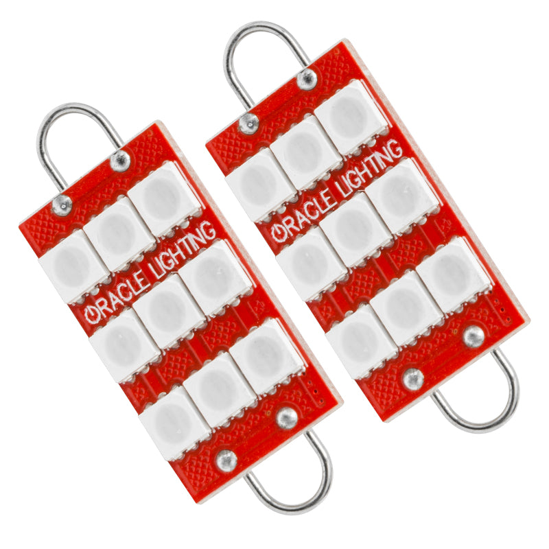 ORACLE Lighting Oracle 44MM 6 LED 3 Chip - Loop Festoon Bulbs (Pair) - Red 5209-003 5209-003 Photo - out of package
