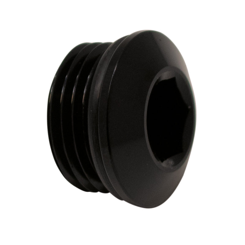DeatschWerks 8AN ORB Male Plug Low Profile Internal Allen/Hex (Incl O-Ring) Anodized Matte Black 6-02-0718-B 6-02-0718-B Photo - Primary