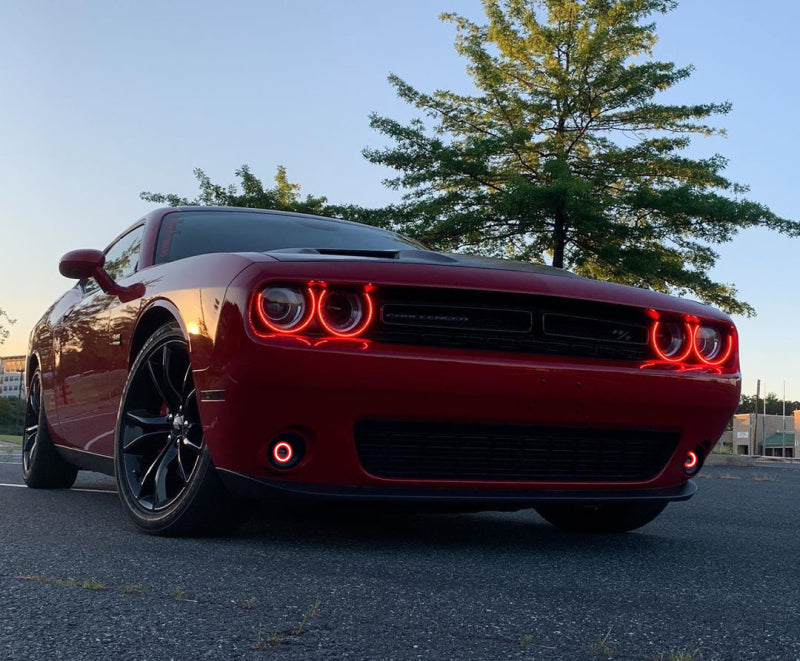 ORACLE Lighting Oracle 15-23 Dodge Challenger Dynamic Surface Mount Headlight/Fog Light Halo Kit COMBO - ColorSHIFT 3989-332 3989-332 Photo - lifestyle view