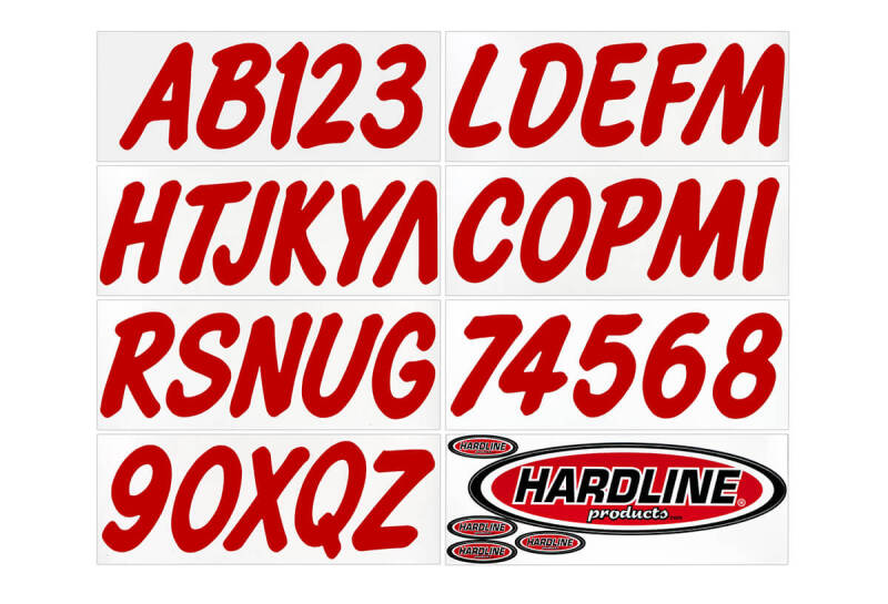 Hardline Boat Lettering Registration Kit 3 in. - 400 Red Solid RED400EC RED400EC Photo - Primary