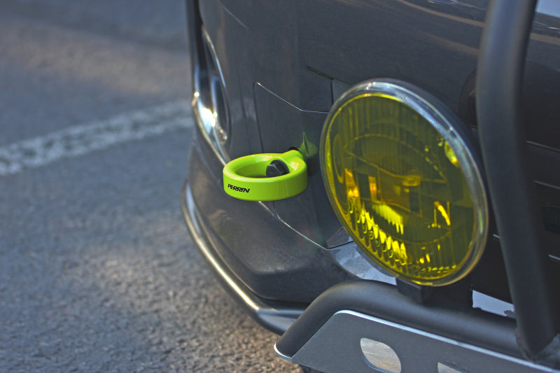 Perrin 08-14 Subaru WRX/STI Tow Hook Kit (Front) - Neon Yellow PSP-BDY-231NY PSP-BDY-231NY Photo - Primary