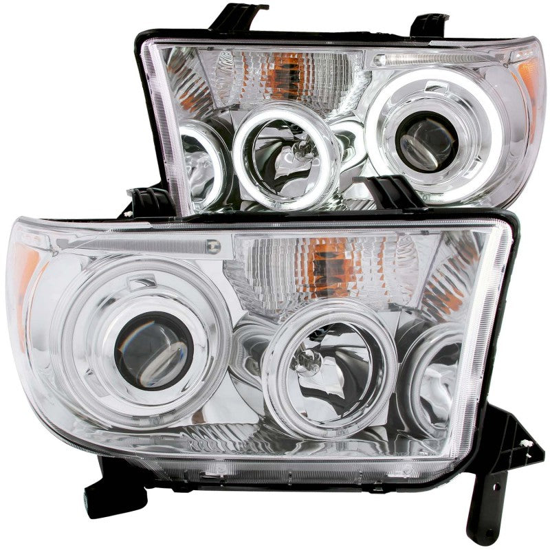 Anzo 2007-2013 Toyota Tundra Projector Headlights w/ Halo Chrome (CCFL) 111173 Photo - Primary
