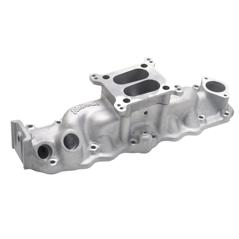Edelbrock 4-barrel Intake Manifold For 1949-53 Ford Flathead, Satin 1107 Photo - out of package