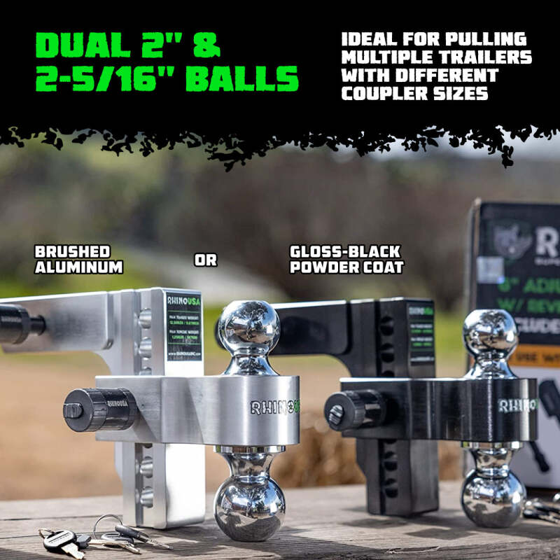 Rhino USA 6In Heavy Duty Drop Hitch - 2In (Silver) RG-HTDROP2-SVR RG-HTDROP2-SVR User 2