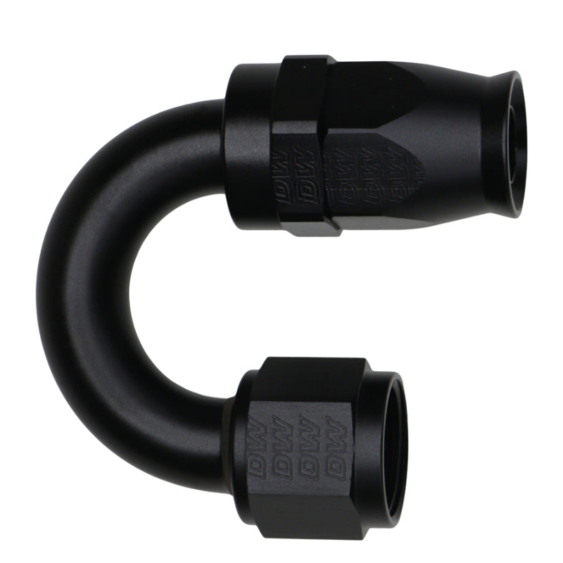 DeatschWerks 10AN Female Flare Swivel 180-Degree Hose End PTFE - Anodized Matte Black 6-02-0885-B 6-02-0885-B Photo - Primary
