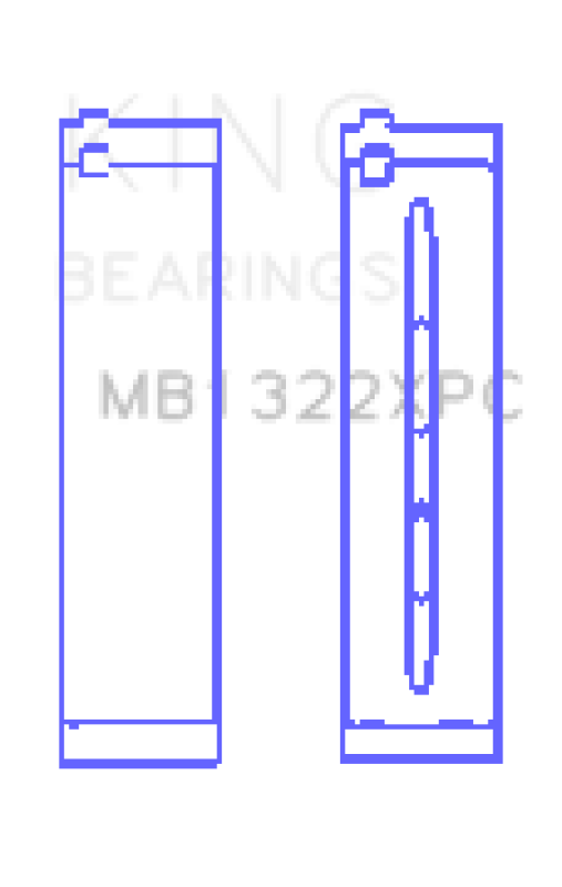 King Engine Bearings King Audi R8 4.2/5.2/Lamborghini Gallardo/Huracan V10 (Size .026) Coated Perf Main Bearing Set MB1322XPC.026 MB1322XPC.026 Photo - Primary