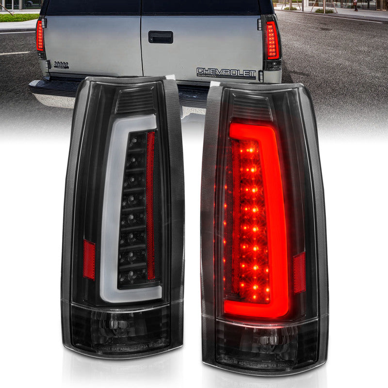 ANZO 1999-2000 Cadillac Escalade LED Taillights Black Housing Clear Lens Pair 311344 311344 Photo - Primary