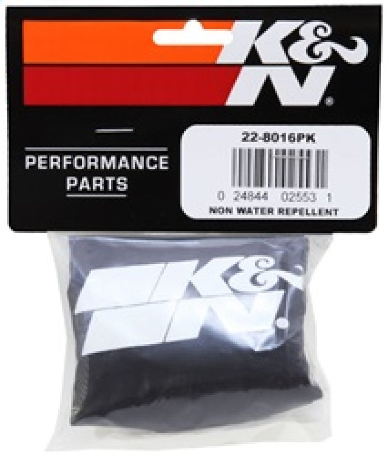 K&N Engineering Air Filter Wrap Black Universal KNE22-8016PK 22-8016PK Photo - in package