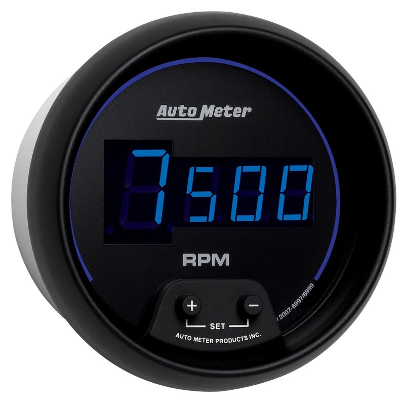 Autometer Gauge,Tach,3 3/8",10k RPM,In-Dash,Digital Black Dial w/ Blue LED 6997 User 3