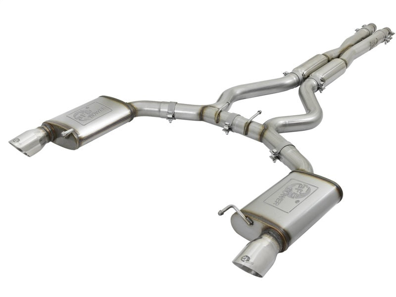 aFe MACHForce XP 3in Sport Tone Cat-Back Exhausts w/ Polished Tips 15-17 Ford Mustang V6/V8 49-33087-P 49-33087-P Photo - Primary