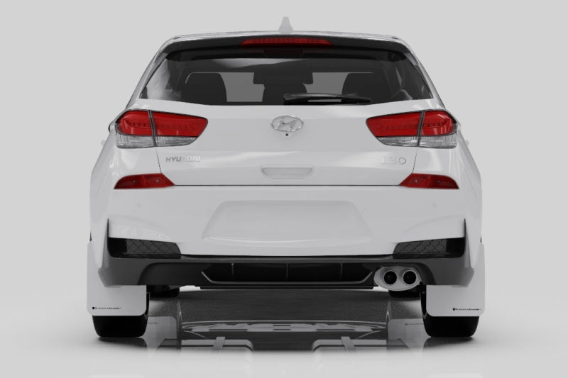 Rally Armor 2019+ Hyundai Elantra N Line UR Black Mud Flap w/ White Logo MF59-UR-BLK/WH MF59-UR-BLK/WH User 4