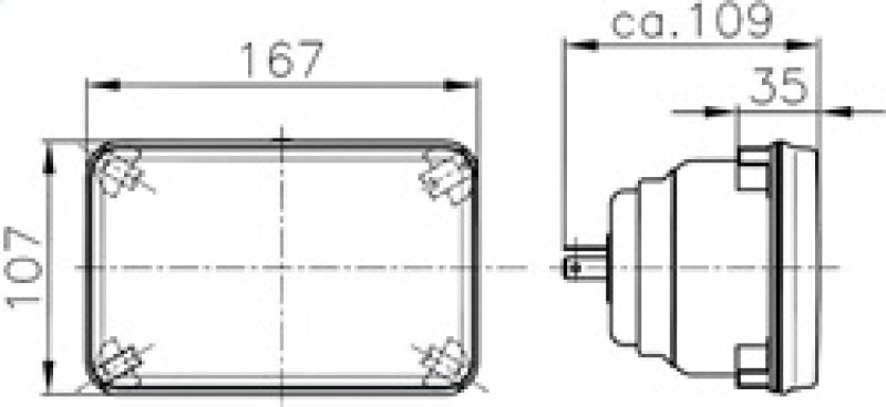 Hella Headlight Assembly: 1999-2005 Volkswagen Golf IV generation; ECE Off-R 003177871 Technical Drawing