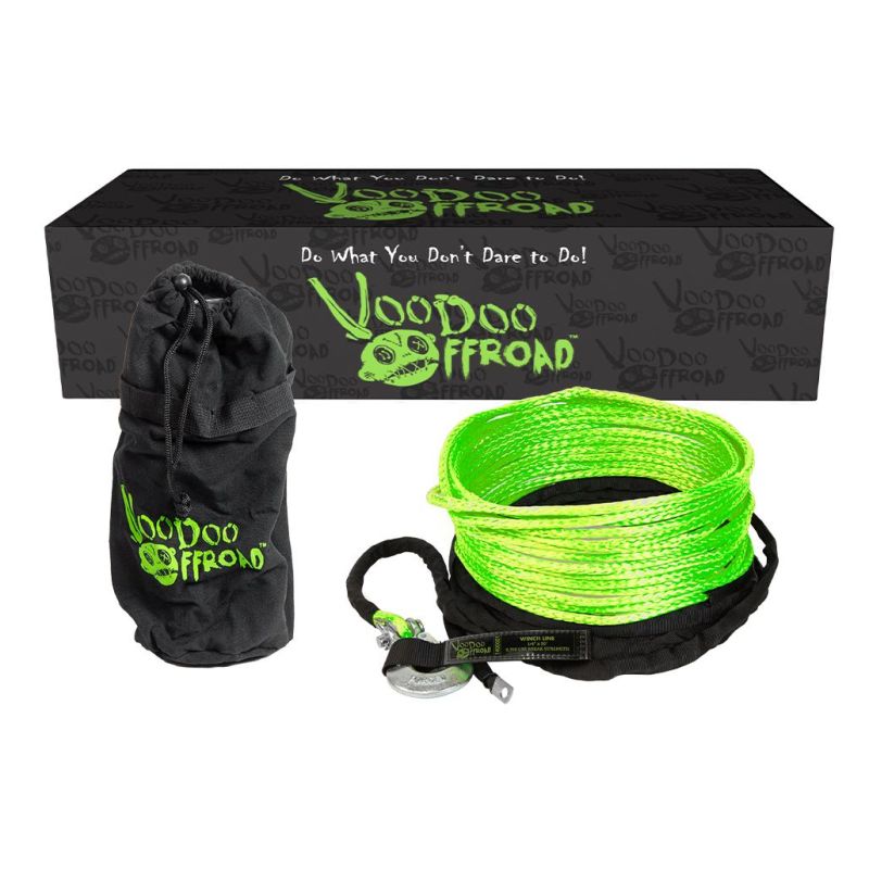 Voodoo Offroad 2.0 Santeria Series 1/4in x 50 ft Winch Line for UTV - Green 1400001A