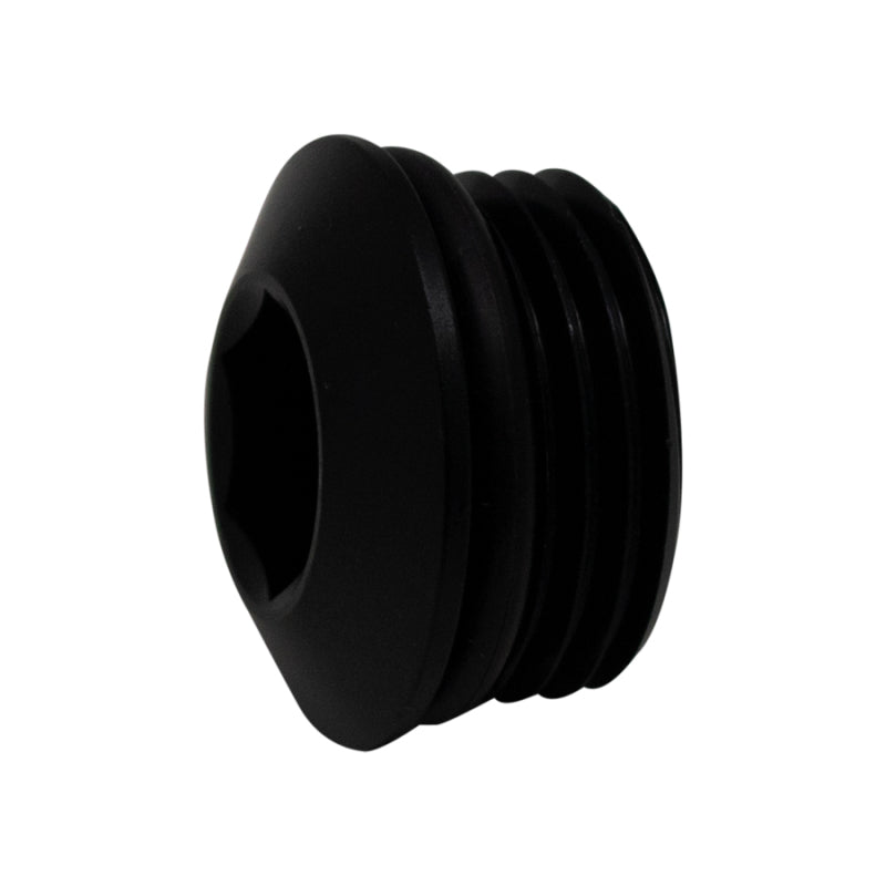 DeatschWerks 10AN ORB Male Plug Low Profile Internal Allen/Hex (Incl O-Ring) - Anodized Matte Black 6-02-0719-B 6-02-0719-B Photo - Primary