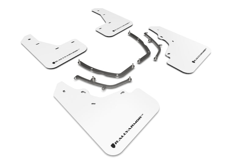 Rally Armor 2019+ Mazda3 GT Sport Hatch UR White Mud Flap w/ Black Logo MF61-UR-WH/BLK MF61-UR-WH/BLK Photo - Primary