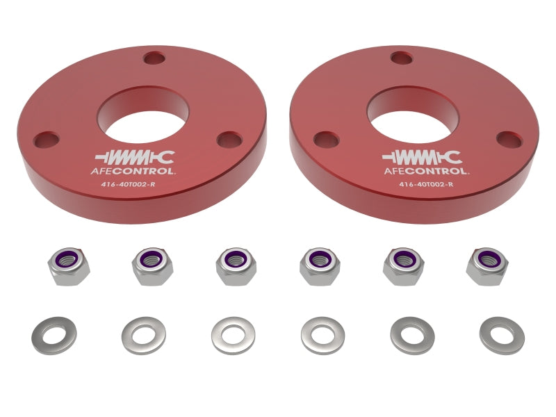 aFe CONTROL 23-24 Chevrolet Colorado ZR2 / GMC Canyon AT4X L4 2.7L (t) 1.25in Leveling Kit - Red 416-40T002-R 416-40T002-R Photo - Unmounted