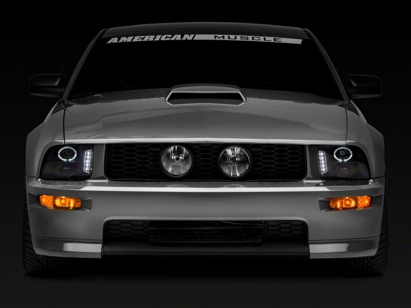 Raxiom 05-09 Ford Mustang Excluding GT500 LED Halo Projector Headlights- Blk Housing (Clear Lens) 101683 101683 Photo - Close Up