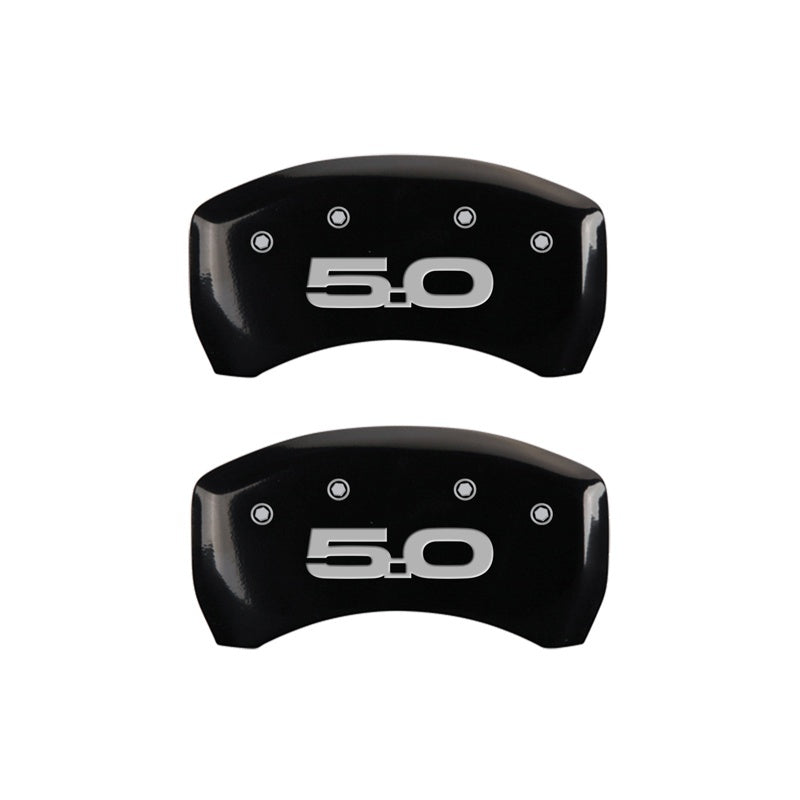 MGP Rear set 2 Caliper Covers Engraved Rear 2015/50 Black finish silver ch 10203RM52BK 10203RM52BK Photo - Primary