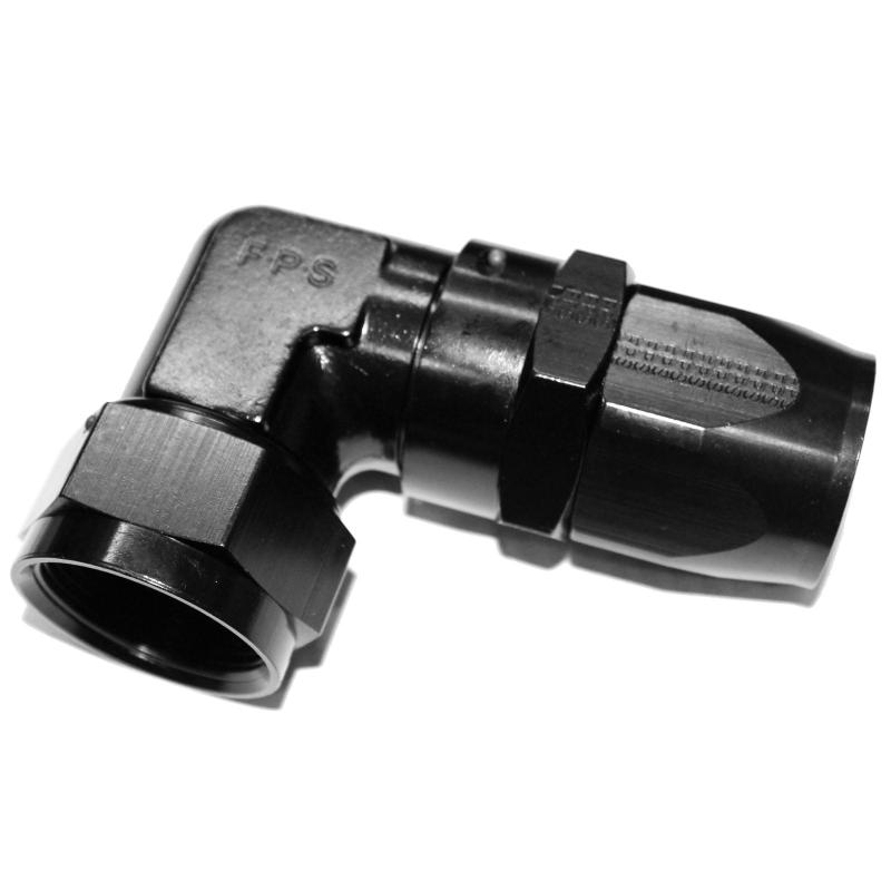 Fragola -20AN x 90 Degree Low Profile Forged Hose End - Black 109120-BL 109120-BL Photo - Primary